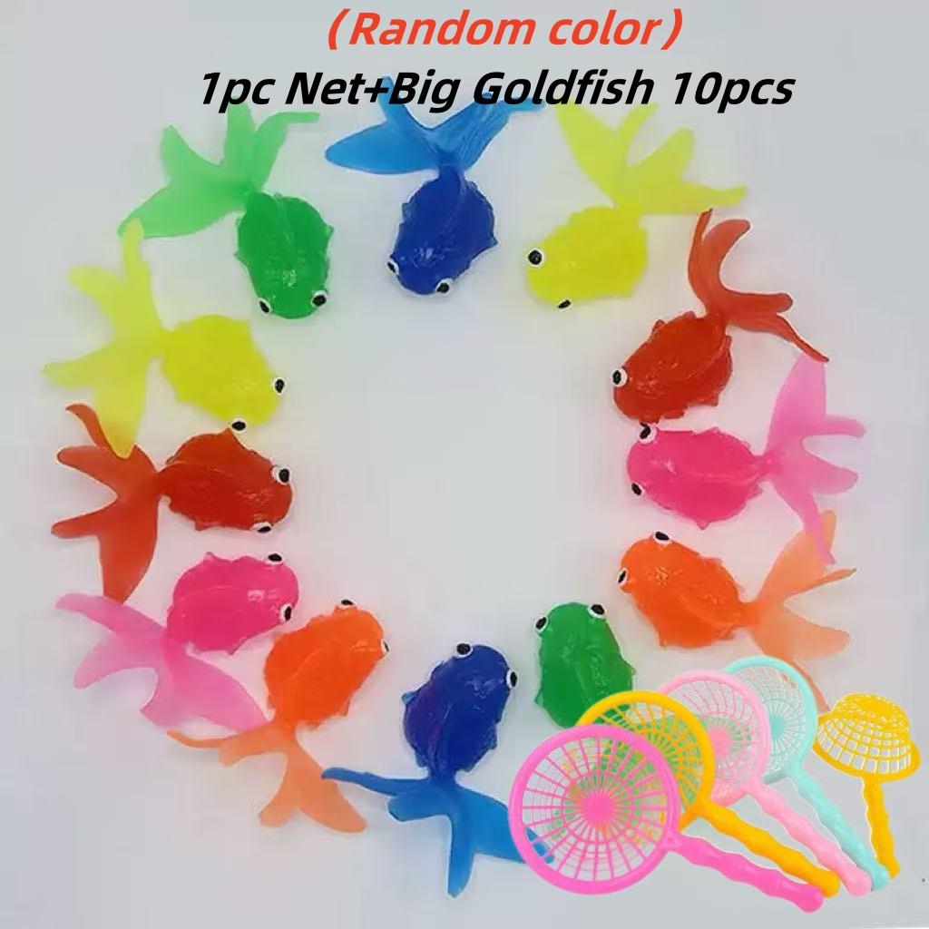 6/10/20 Stück Niedliche Gummi-Goldfisch-Badespielzeuge für Kleinkinder Kinder Wasserspielspiele Simulation Badezimmer-Spielzeug Perfekte Duschgeschenke