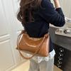 New Fashionable Women's Bag High-end Soft Leather Texture Single Shoulder Bag Women's Crossbody Bag Geometric Wide Shoulder