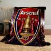 Arsenal Red Theme Designed Flannel Blanket for Bedroom, Living Room, Sofa, and Nap
