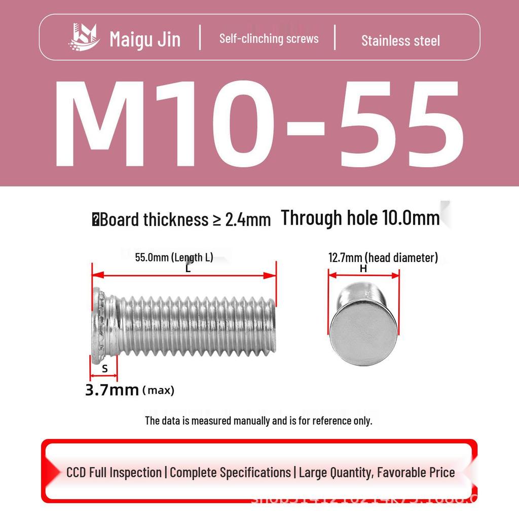 304 Stainless Steel Pressure Plate Cylindrical Head Rivet Screw (FHS-M2 M2.5 M3 M4 M5 M6 M8 M10)