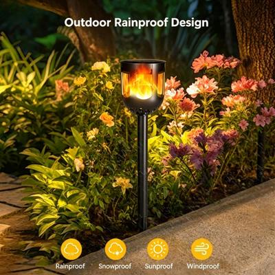 Flickering Solar Flame Torch Light Waterproof Outdoor Garden Decoration for Lawn Path Yard Patio Floor Lamp
