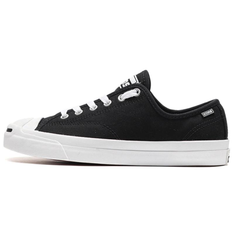 Converse Jack Purcell Pro Open Smile Tearable Upper Rip Scratch Low Top Casual Canvas Shoes Unisex Black & White