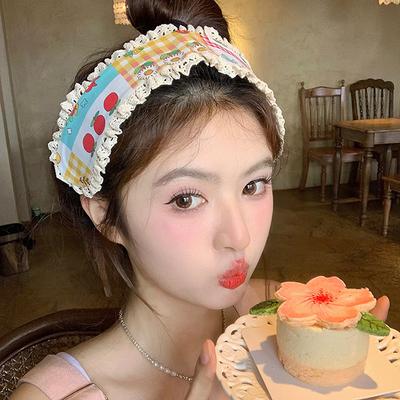 Children Magic Hair Hoops Bangs Paste Posts Crushed Flower Hairband Makeup Broken Hair Stickers Kids Hair Accessories