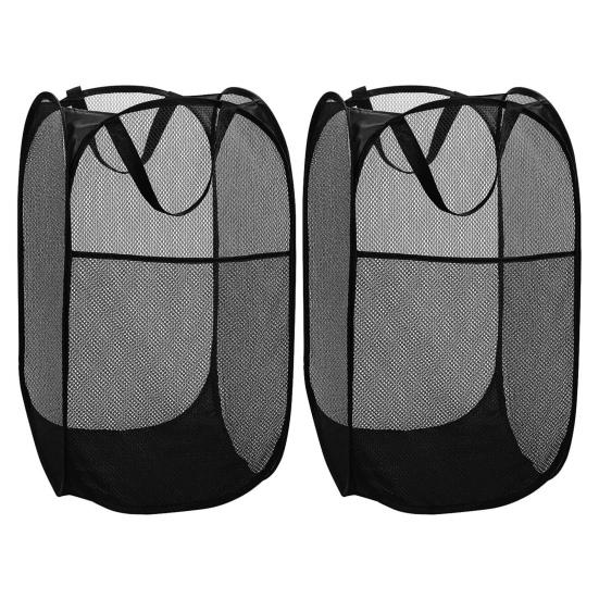 Cesto Portabiancheria Grande Capacità Resistente all'Usura Traspirante Manico Rinforzato Buona Portata Stoccaggio Oggetti Nylon Tipo Pieghevole Vestiti Sporchi Biancheria