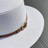 Flat Top Straw Hat Women's Summer Seaside Beach Sunshade Sunscreen Hat Straw Top Hat