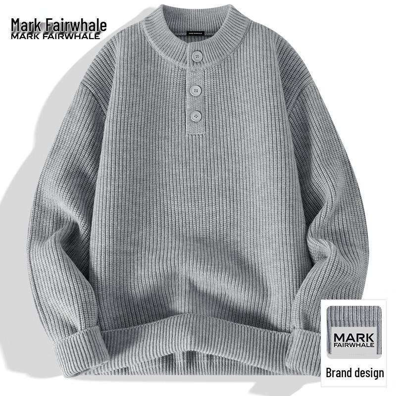 Mark Fairwhale Men's Henry Collar Knit Sweater