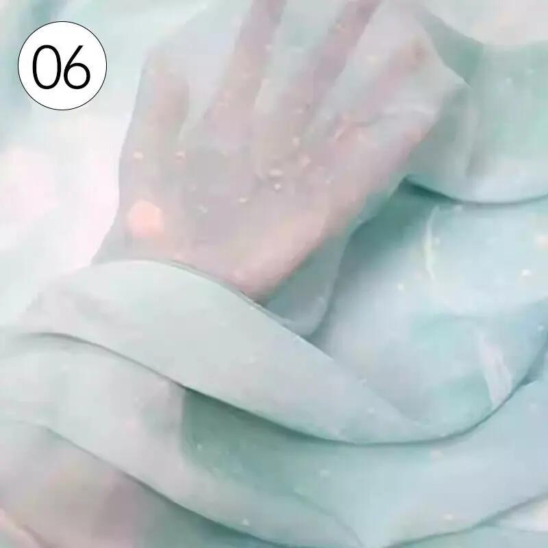 100x150cm Gradient Chiffon Fabric Retro Hanfu Jade Patterned Fabric Multicolor Printed Fabric Doll Cloth Craft Dress Supplies