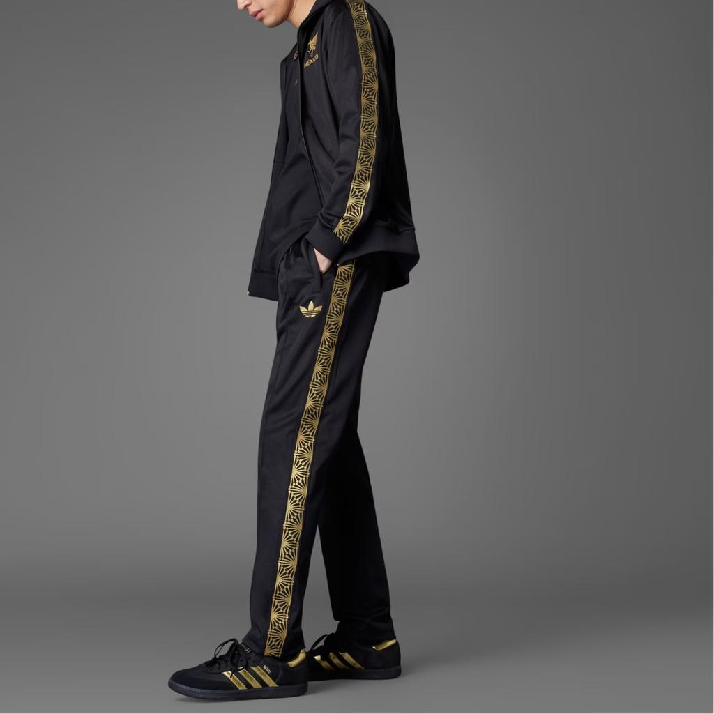 Adidas Pantaloni de trening aurii Mexic Negru Bărbați Streetwear JE5337