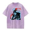 Japan Anime Solo Leveling Igris Cool Print Tee Men Women Manga Cotton T Shirts Vintage Washed Tshirt Harajuku Male T-shirt