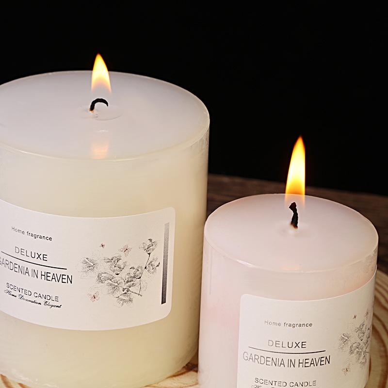 Classic European Style Ivory White Large Cylinder Scented Candle Wedding Hotel Decoration Unscented Rod Wax