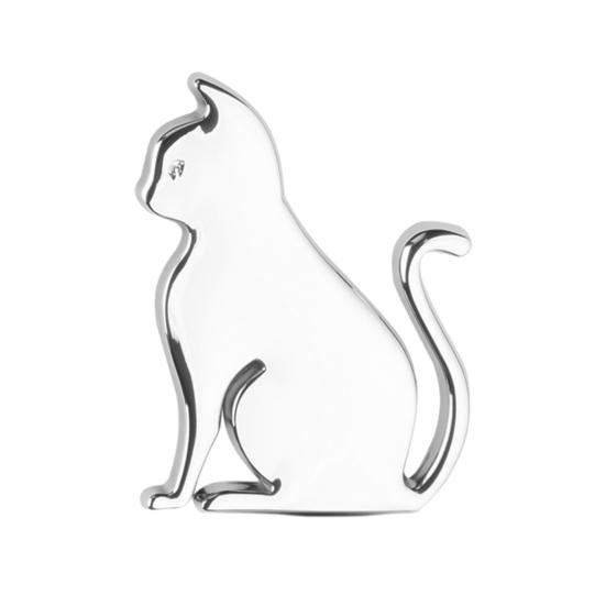 Car Decal Metal Cat 3D Animal Emblem for Scratch Hiding Chrome Finish Zinc Alloy Sticker for Body And Trunk Weatherproof Outdoor Use