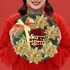 5/10pcs Gold Christmas Flower Ornaments Xmas Tree Decoration Red Gold Glitter Artificial Flowers Christmas Party Decor Wedding