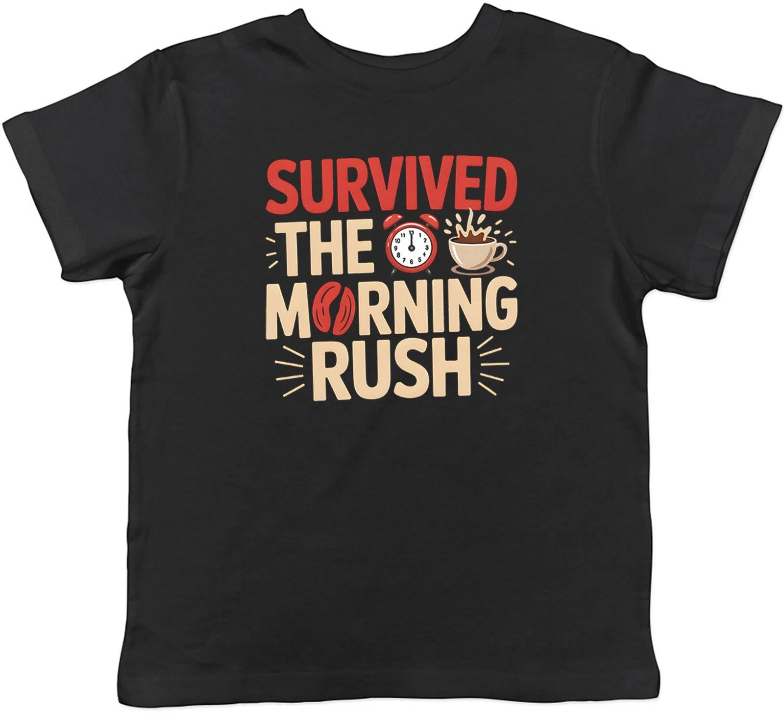 

School Run Survived The Morning Run Kids T-Shirt Boys Girls Gift 100