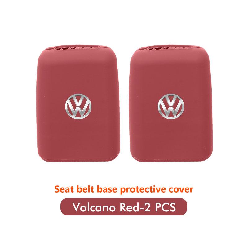 Valve Stems Caps 2Pcs Car Seat Belt Buckle Clip Protection Anti-scratch Cover For Volkswagen VW Polo Jetta Sagitar Magotan Passa CU7