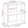 Bookshelf 3 Shelves Black 60 x 30 x 60 cm Engineered Wood