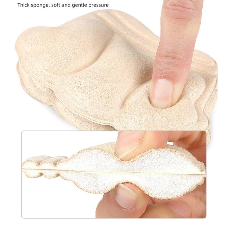 4Pairs Anti Blisters High Heel Protectors Adhesive Shoe Inserts Pad Sponge Cushioned Heel Grip For Leather Shoe Sneakers