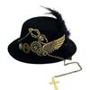 Pinza para el pelo con sombrero de copa de engranaje Steampunk