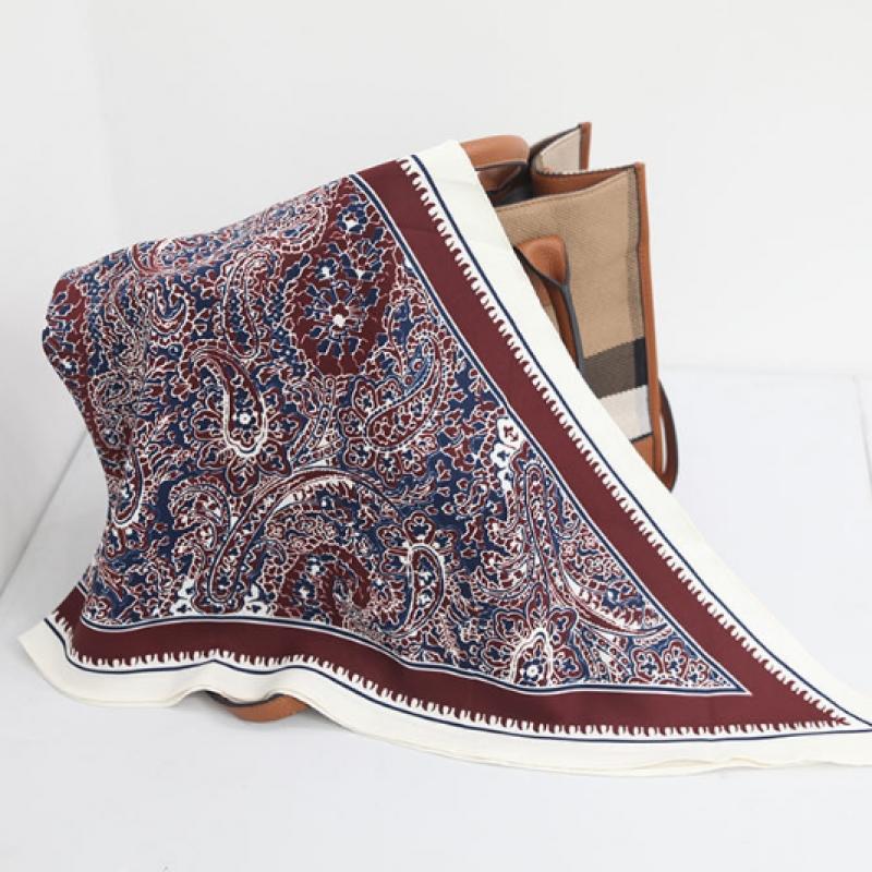 Shiz Madam Classical Big Paisley Square Scarf A42381