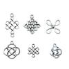20pcs Chinese Knot Pendant Charms Antique Silver Color Chinese Knot Lucky Charms Jewelry DIY Chinese Knot Charms