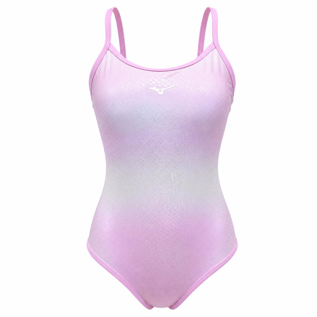 Mizuno Lycra Gradient Pink Professional Chlorine Resistant Quick Dry Competitive Training Slimming Swimsuit Women swimsuit N2CAB334