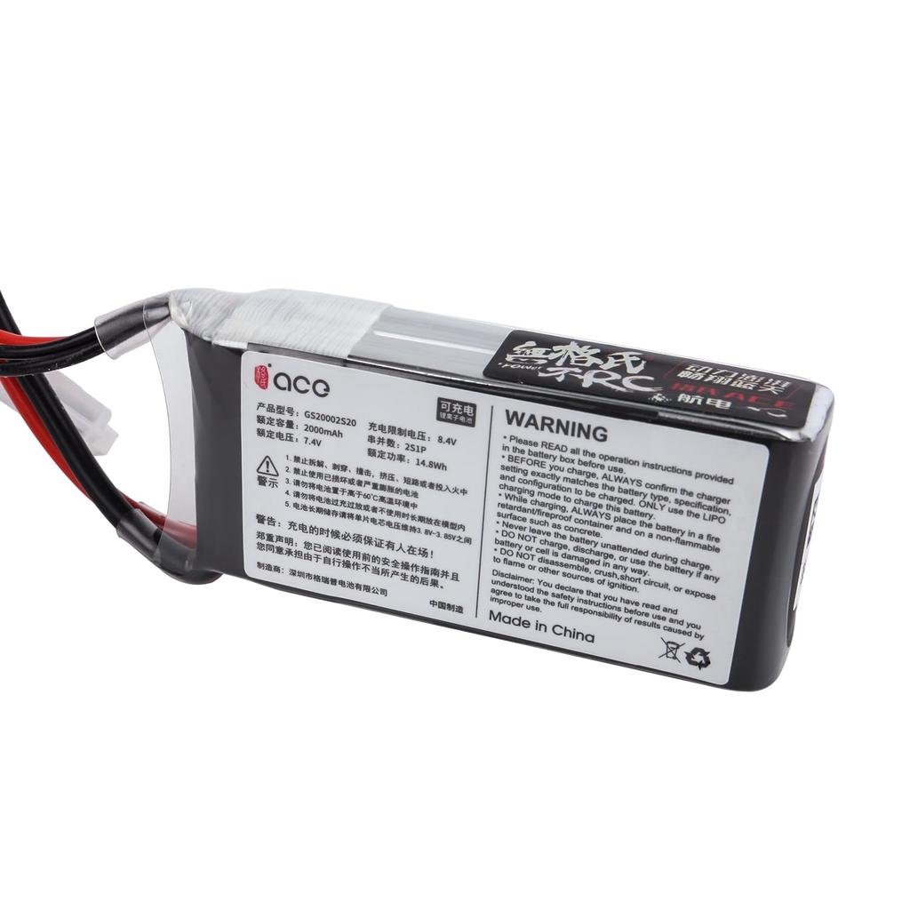 Gens ACE 7.4V 2000mAh 2S XT30 Connector 20C-7.4V-2S Li-Po Battery for RC Toys