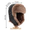 Warm Trapper Hat Faux Fur Lining Bomber Hat New Earflap Hat  Cycling