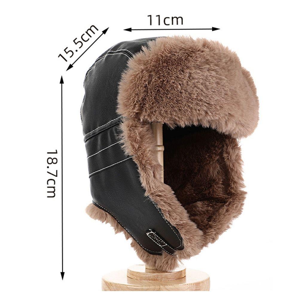 Warm Trapper Hat Faux Fur Lining Bomber Hat New Earflap Hat Cycling
