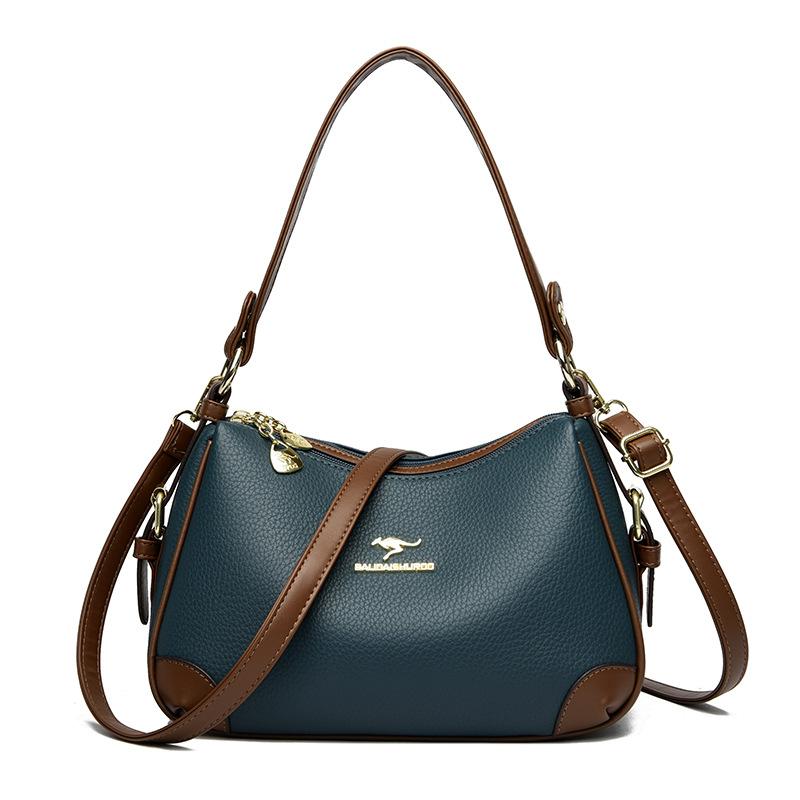 Taška přes rameno crossbody Měkká kůže Více přihrádek Taška pro maminky Jednoduchá a velkokapacitní taška