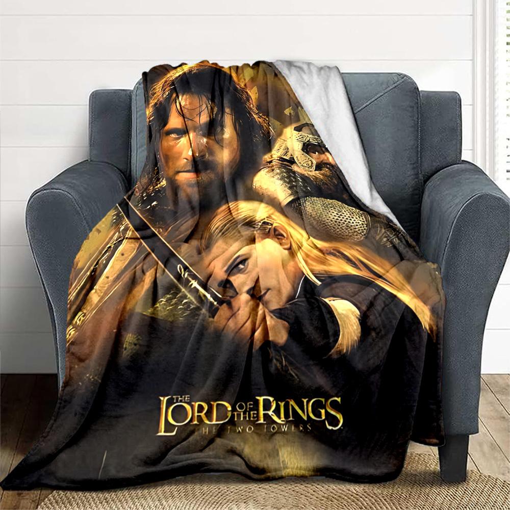 1pc Lord of the Rings Blanket Lightweight Flannel Throw For Sofa, Bed, Travel, Camping, Livingroom, Office, Couch, Chair, And Bed