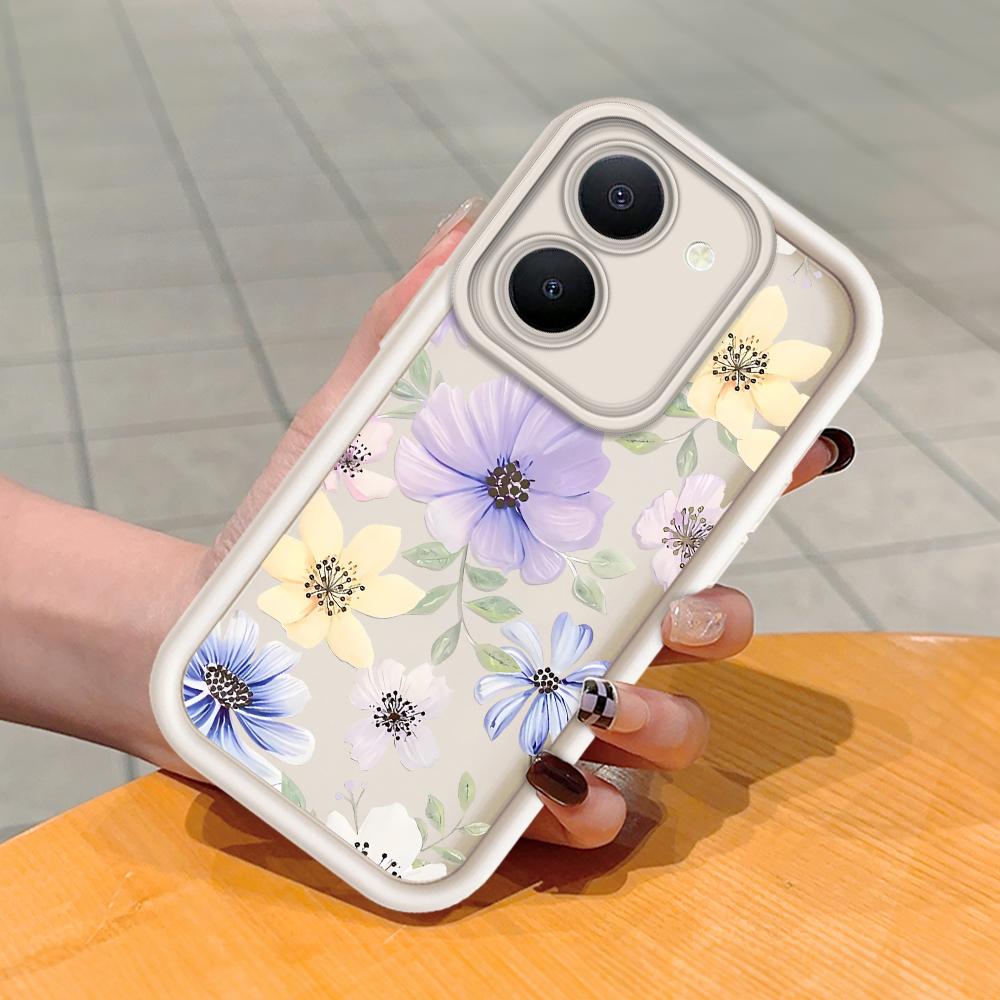 Weiches Silikon-Quadratleiter-Druckmuster-Telefongehäuse Vollständige Abdeckung Kamera Stoßfeste Schutzgummihülle für Vivo