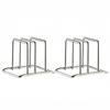 Stainless Steel Kitchen Cutting Board and Pot Lid Storage Rack, Double Compartment, Portable, YX.