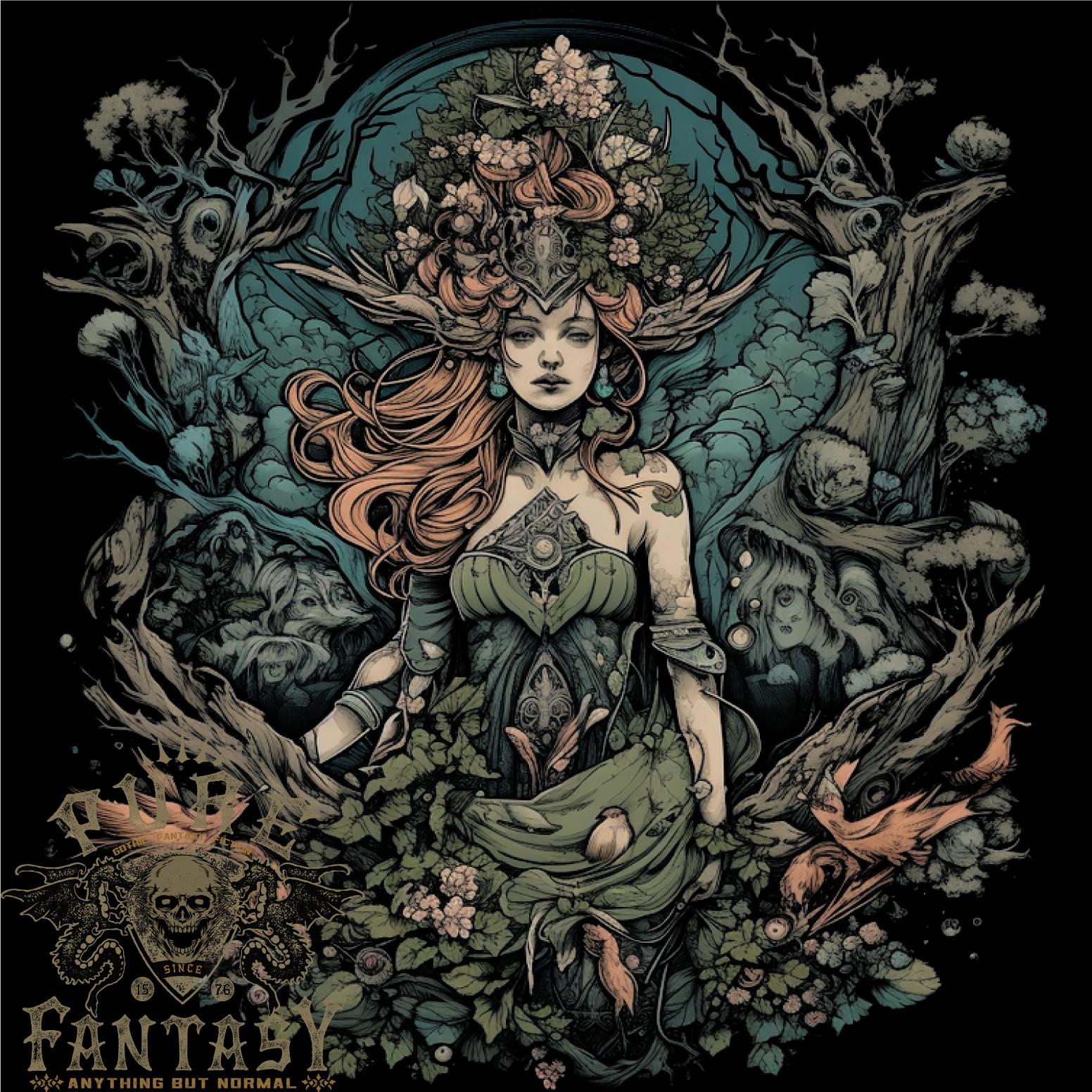 26 Queen of Nature Fantasy Pagan Mens Light Cotton T-Shirt Unisex T-Shirt XXXXL