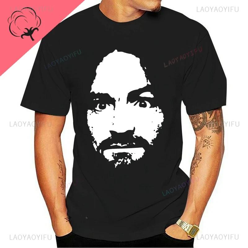 Neue Charles Manson Kurzarm Ästhetik Harajuku Streetwear Lässig Einzigartig Mode Belüftet Herren Sommer Bedrucktes T-Shirt Oberteile