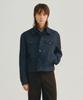 Lmood Hawk Wool Cotton Trucker Jacket Indigo