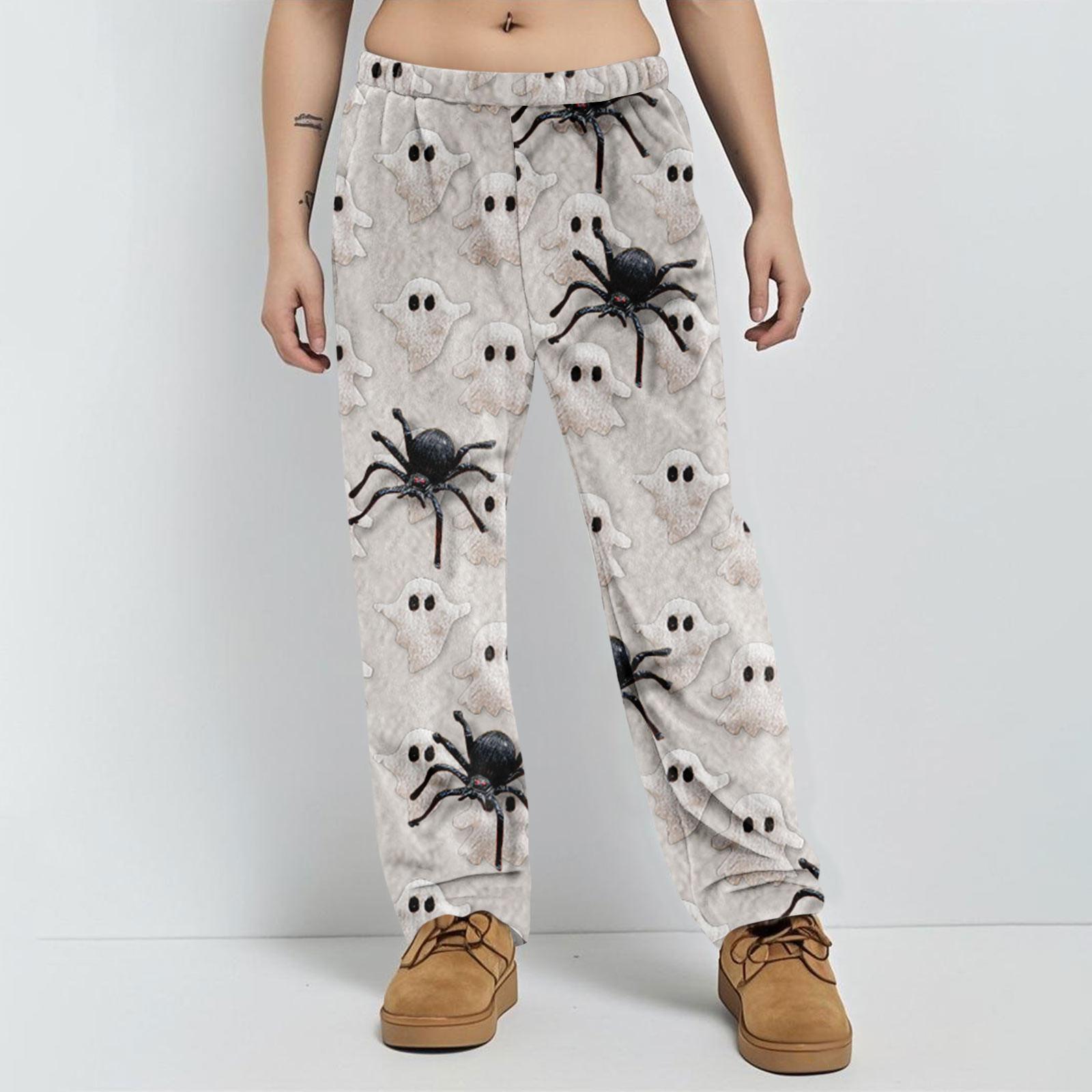 

Пижамные штаны в стиле аниме, повседневные брюки с эластичной резинкой на талии, удобные прямые свободные брюки для йоги L