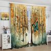 Bohemian Tree Life Window Curtains Colorful Butterfly Curtain Tiers Kids Girls Boys Style Treatments Drapes Polyester