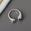 Stainless Steel Smooth Open Irregular Ring for Women Fashion Gold Color Geometric Waterdrop Ring Party Couple Rings Jewelry Gift