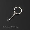 Eco-Friendly Nickel-Free Metal Keyring: DIY Jewelry Accessory, Split Ring Keychain with Doll Pendant