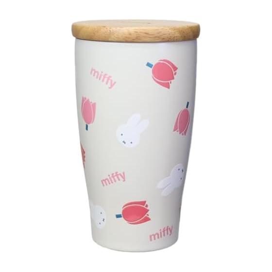 Miffy tumbler with wooden lid tulip strawberrytulip