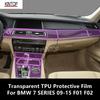 Voor BMW 7 SERIE 09-15 F01 F02 Auto Interieur Middenconsole Transparante TPU Beschermfolie Krasbestendig Reparatie Folie