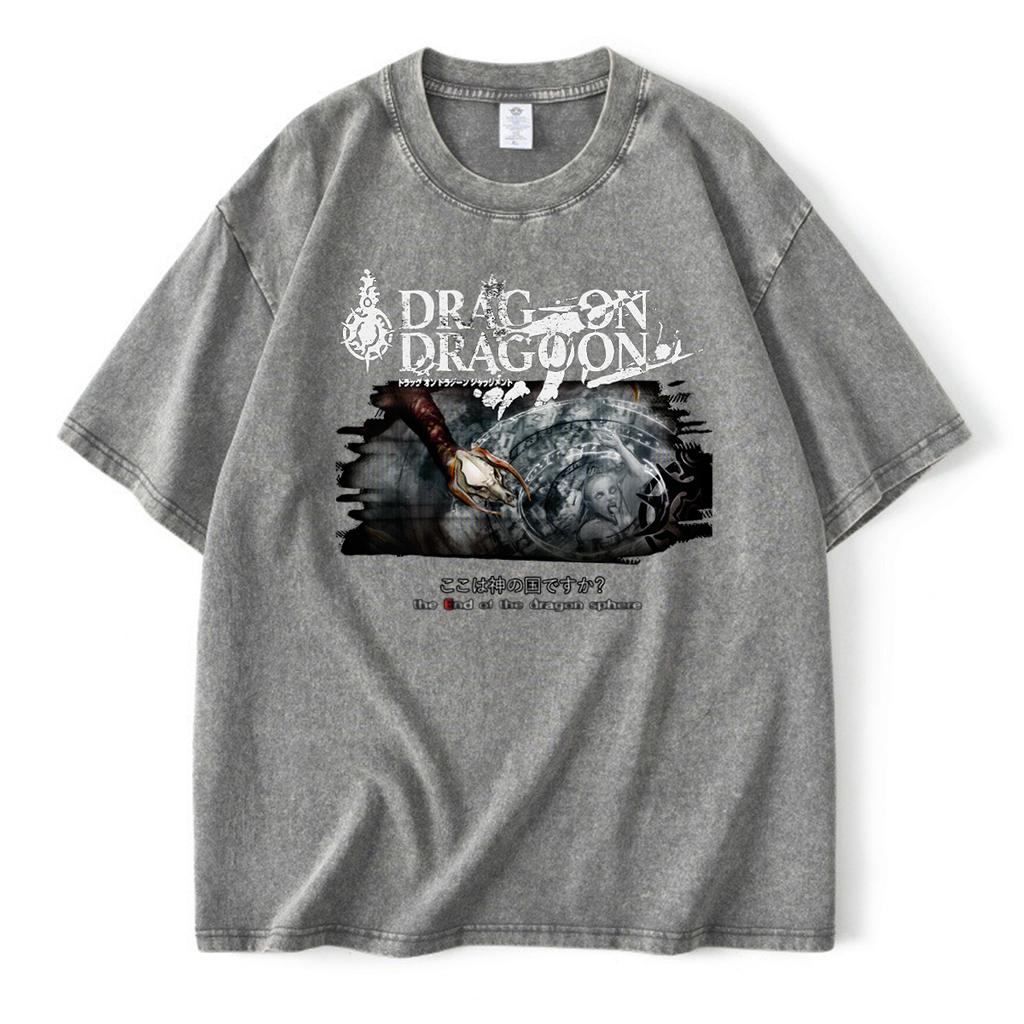 S-5XL 260gsm 100% Cotton Vintage Acid Wash T-Shirt Men or Women Streetwear T Shirt Brief Punk Tops Zomer