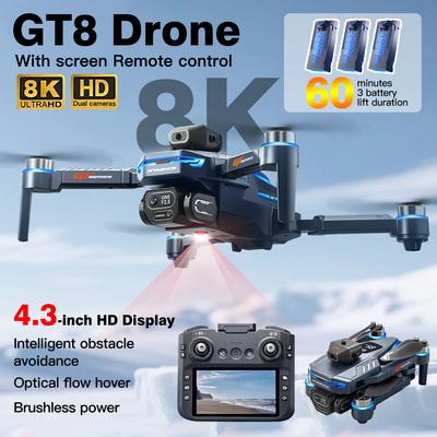 2026 Nieuwe GT8 Drone GPS 8K Professionele HD Dubbele Camera 5G WIFI Borstelloze Motoren Obstakelvermijding Opvouwbare Speelgoed Quadcopter