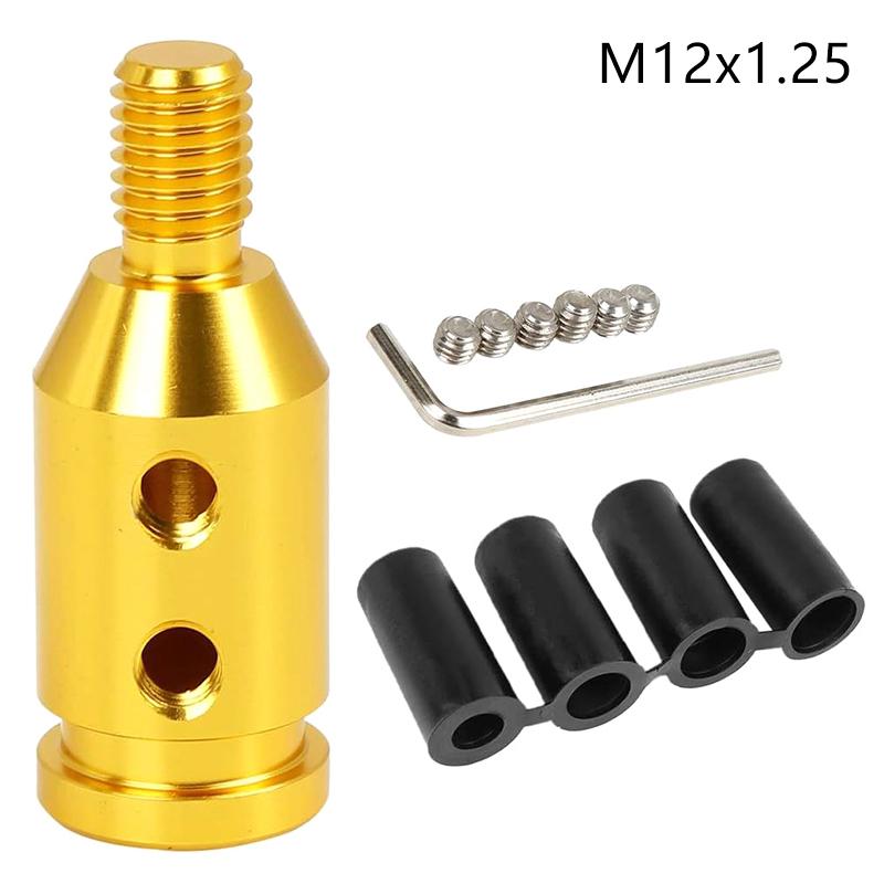 Universal Car Auto Aluminum Gear Shift Knob Adapter For Non Threaded Shifters