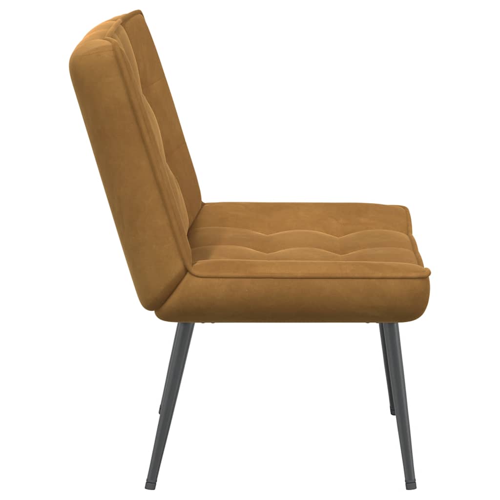 Relax Chair Brown 64 x 74 x 84 cm Velvet