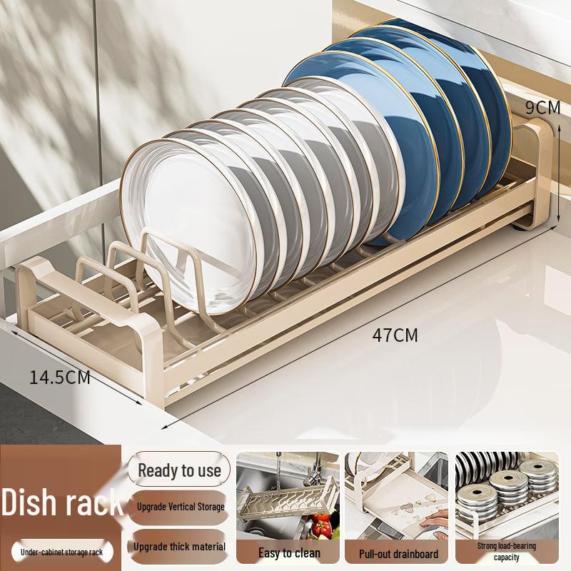 

Cream Yellow Kitchen Drawer Dish Drying Rack