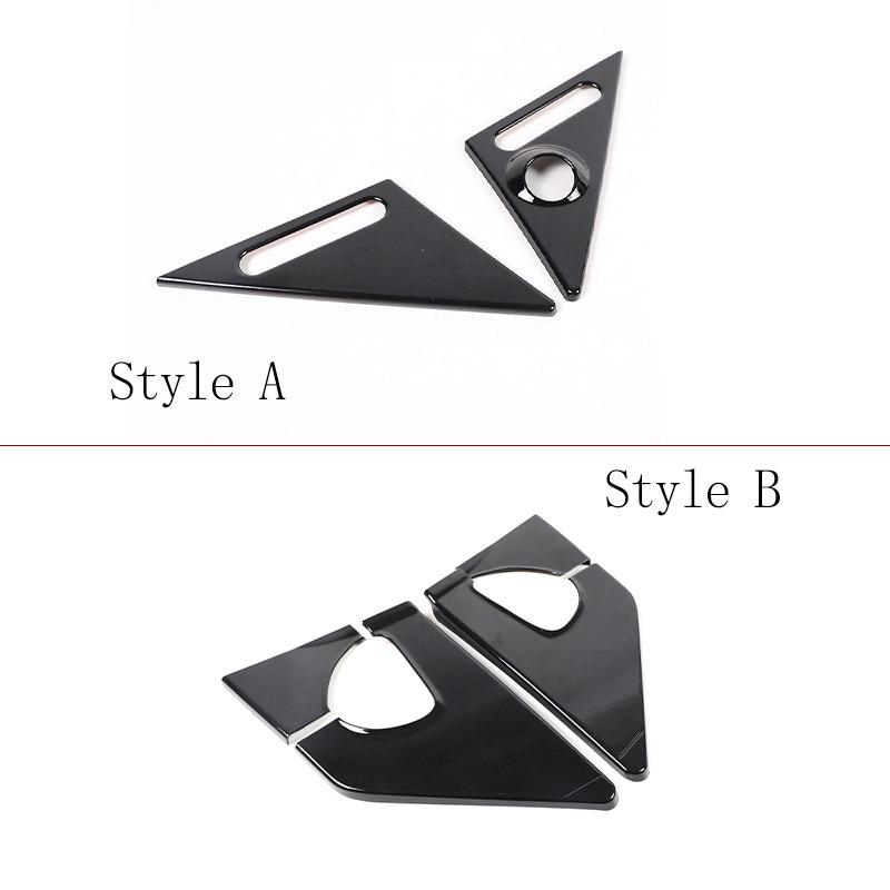 For Benz Smart 451 Fortwo 2009-2015 ABS Car Rearview Mirror Triangle Trim Panel A-pillar Antenna Decorative Sticker Accessories
