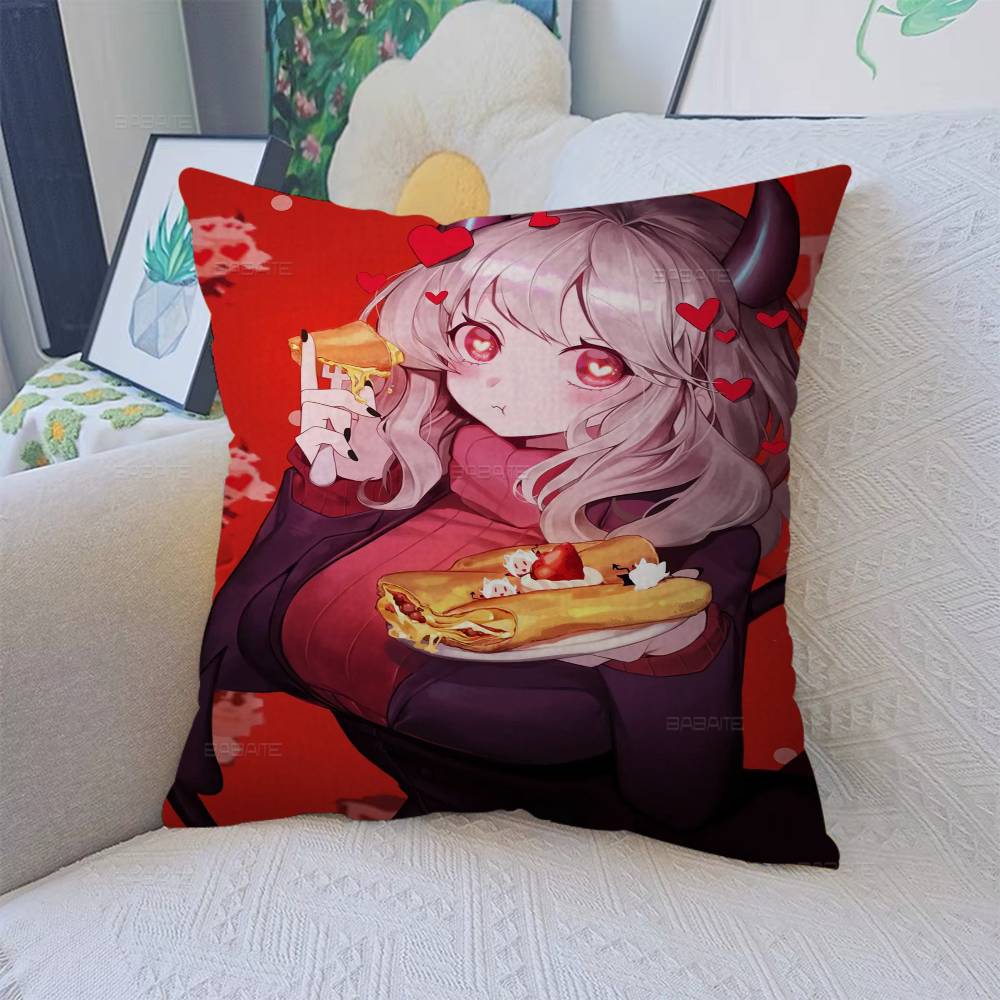 Helltaker Anime Office Cushion Pillowcase Car Cushion Cover45X45CM Lumbar Pillowcase Sofa Pillowcover