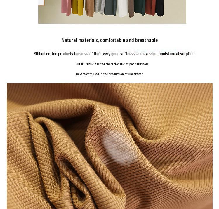 Korean Ribbed Cotton Seamless Tank Top - Women's Plus Size Round Neck Base Layer