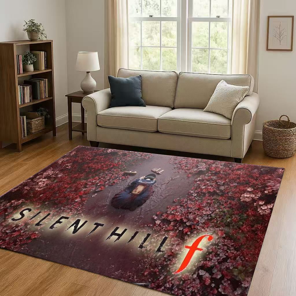 

Retro Game Silent Hill Pyramid Head Horror Movie Living Room Non-Slip Area Rug Carpet for Bedroom Playroom Sofa,Home Doormat 40x60cm( 15x23in )