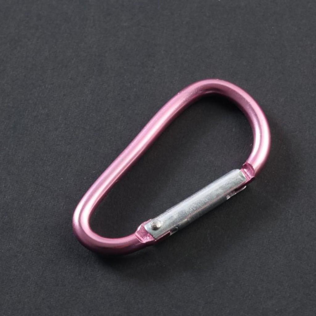 D-Shaped Aviation Aluminum Carabiner for Outdoor Climbing and Water Bottles